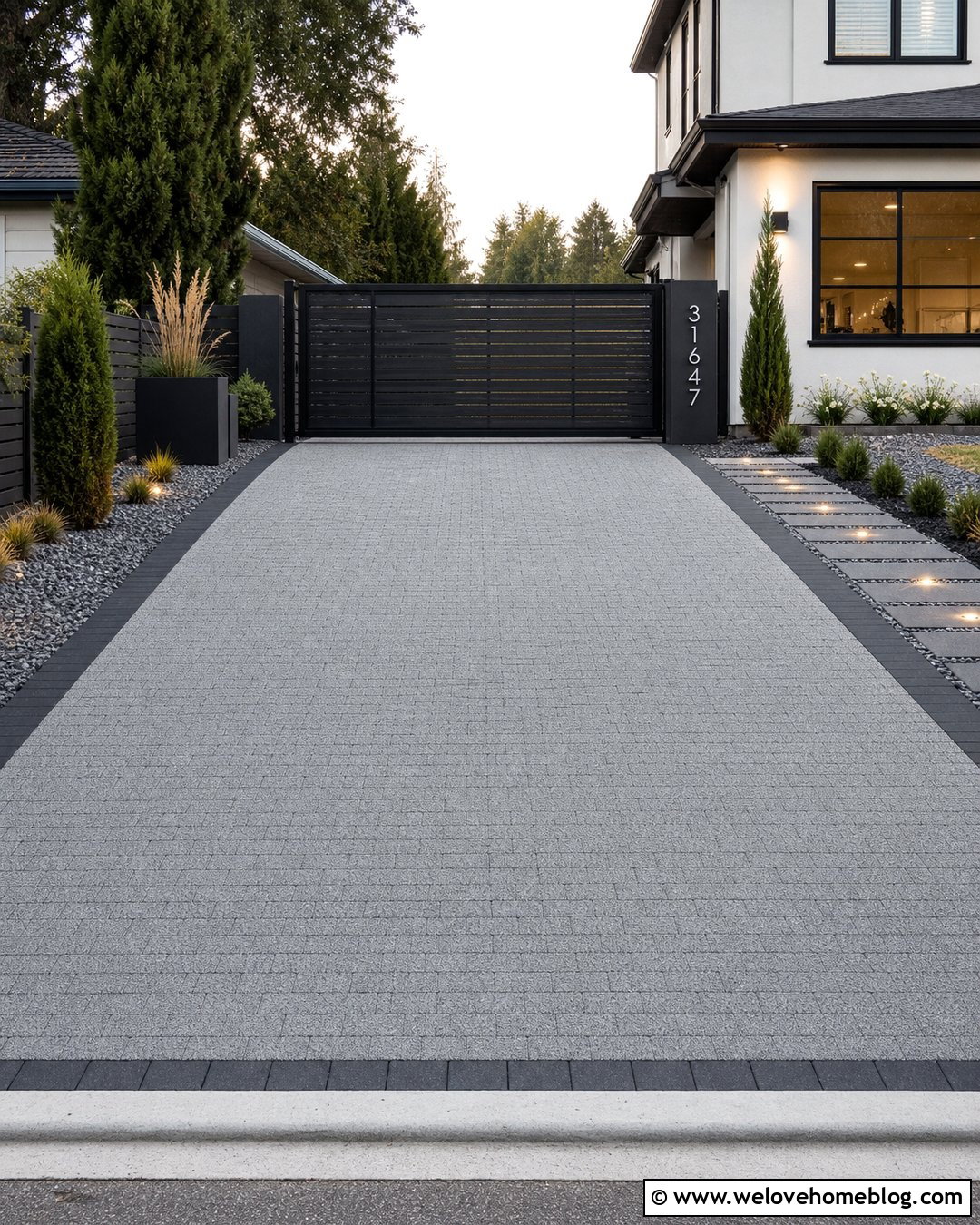 Modern Composite Slat Driveway Gate - 20 Modern Entry Gates Driveway Ideas