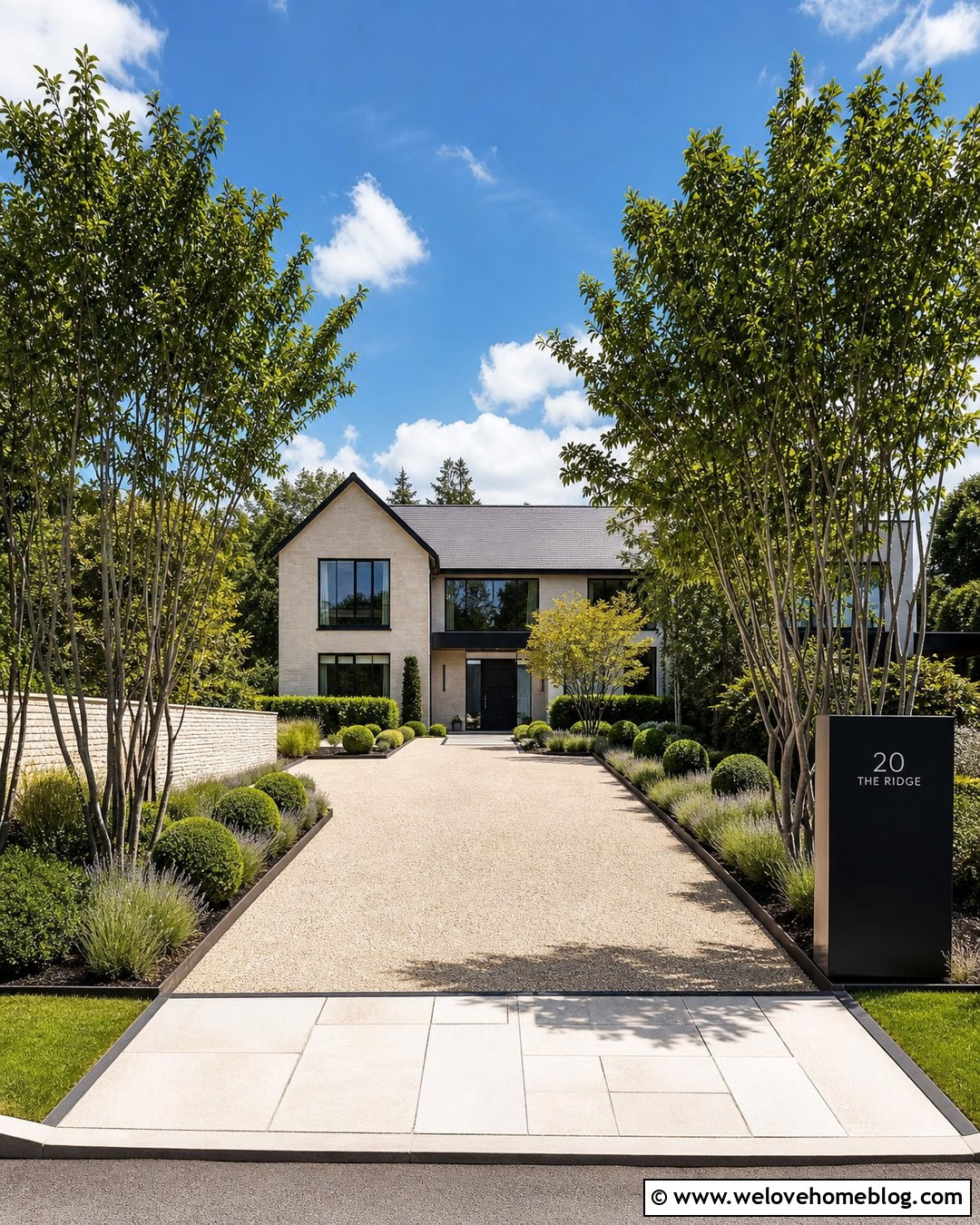 Modern Cotswold Gravel Driveway With Steel Edging - 20 Cotswold Gravel Driveway Ideas