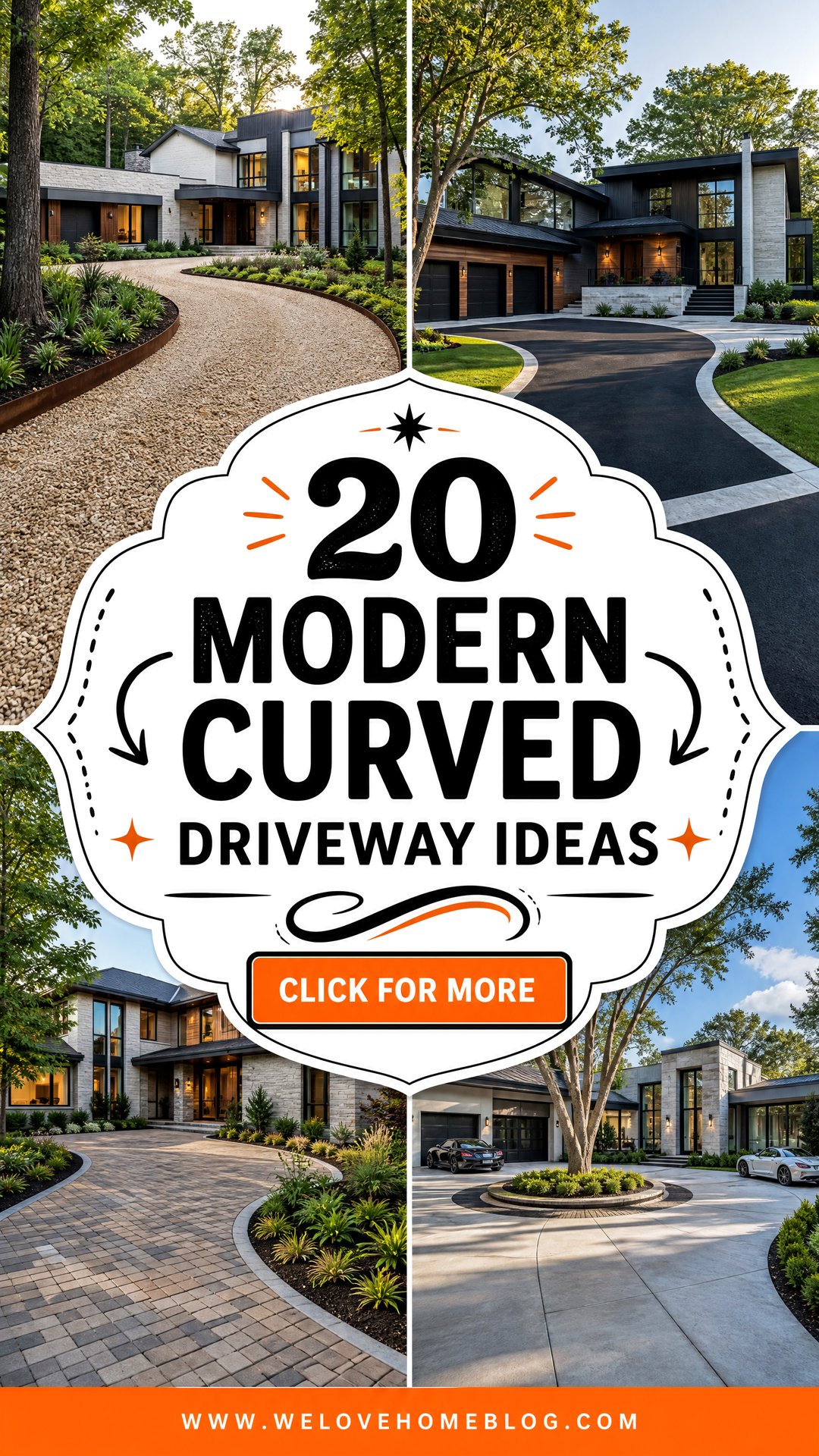 20 Modern Curved Driveway Ideas for Striking Curb Appeal - 20 Modern Curved Driveway Ideas for Striking Curb Appeal