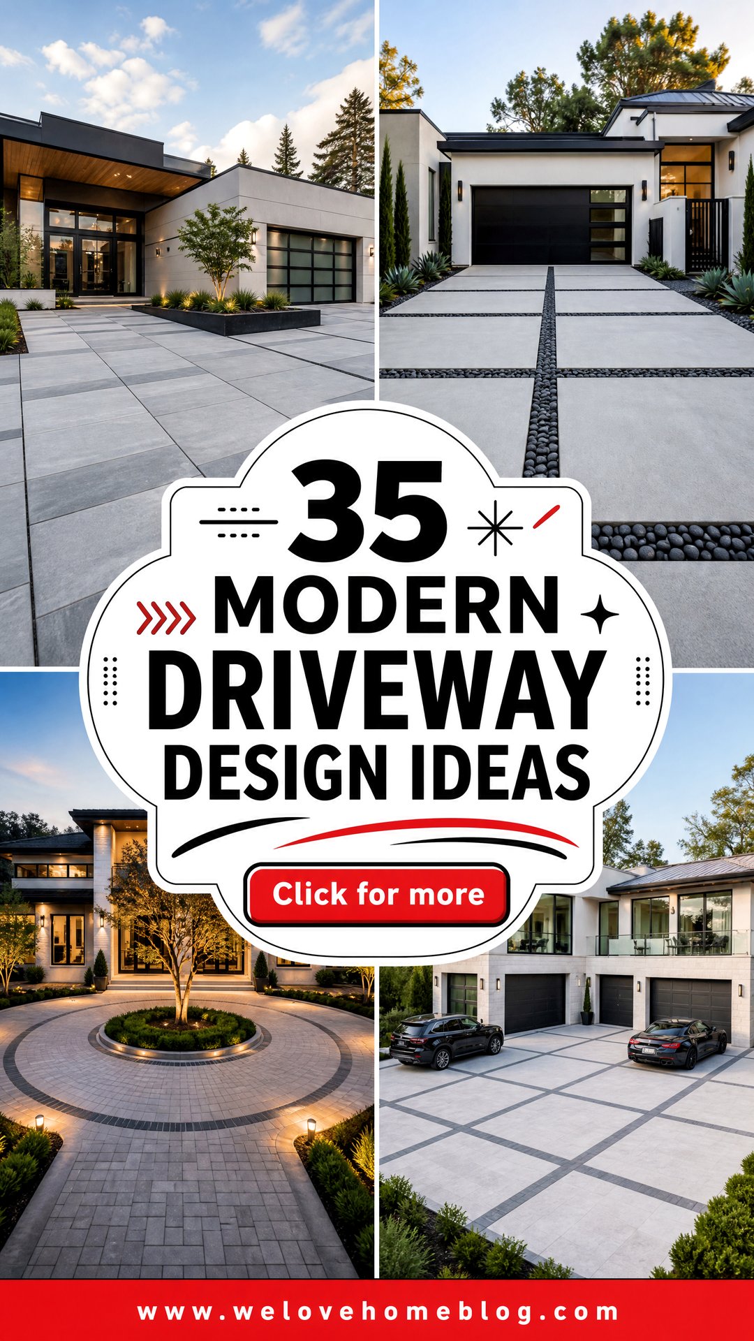 35 Modern Driveway Design Ideas for Striking Curb Appeal - 35 Modern Driveway Design Ideas for Striking Curb Appeal