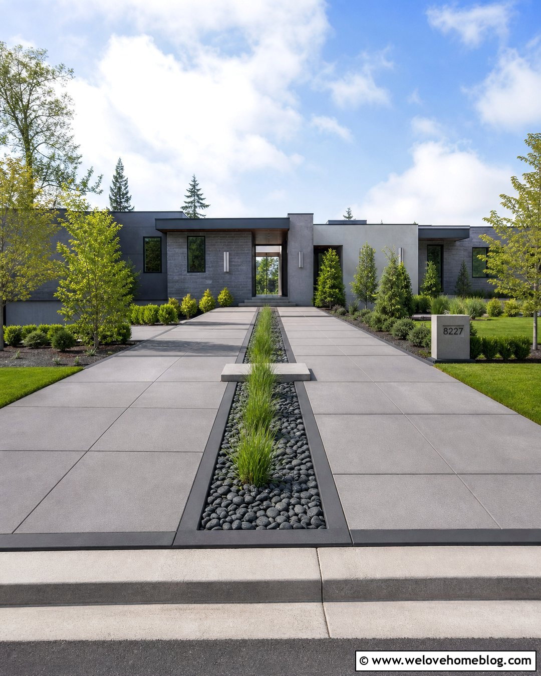Modern Driveway Ditch - 30 Driveway Ditch Ideas