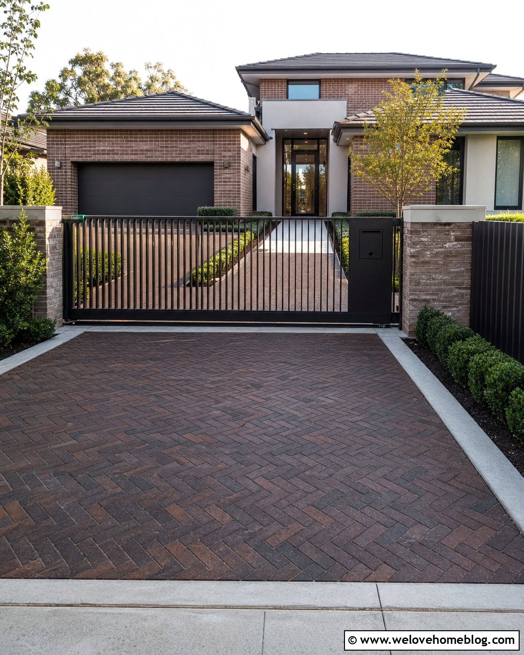 Modern Driveway Gate With Address Sign - 20 modern gate driveway ideas
