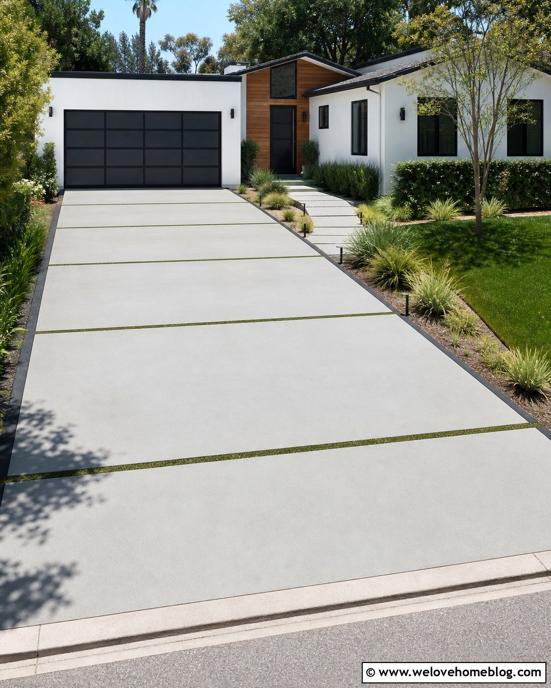 Modern Driveway Paint With Grass Joints - 30 driveway paint ideas