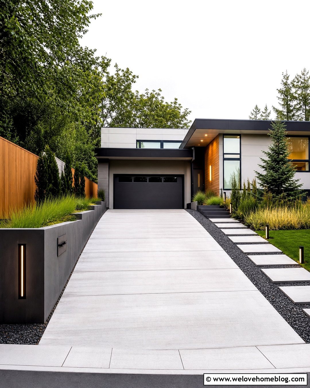 Modern Driveway Retaining Wall - 35 Driveway Retaining Wall Ideas