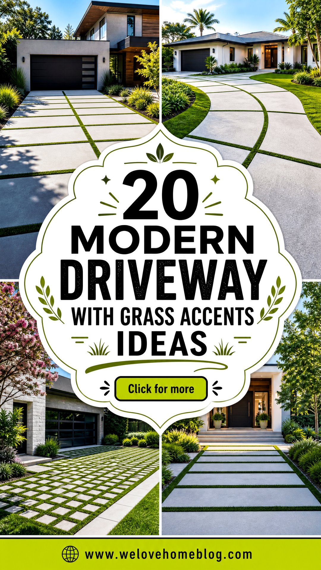 20 Modern Driveway With Grass Accents Ideas for Fresh Style - 20 Modern Driveway With Grass Accents Ideas for Fresh Style