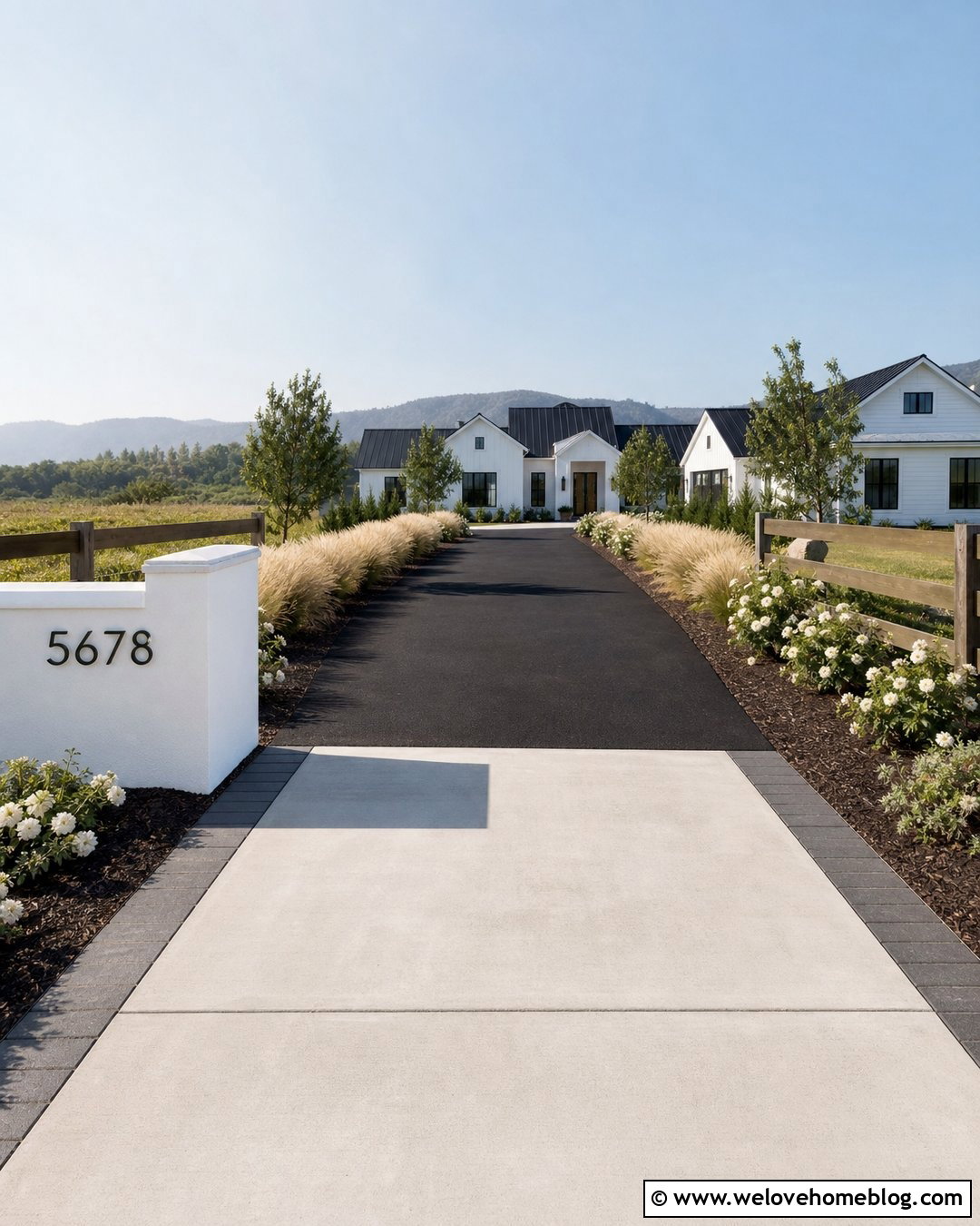 Modern Farmhouse Address Monument - 35 house number sign for yard driveways ideas