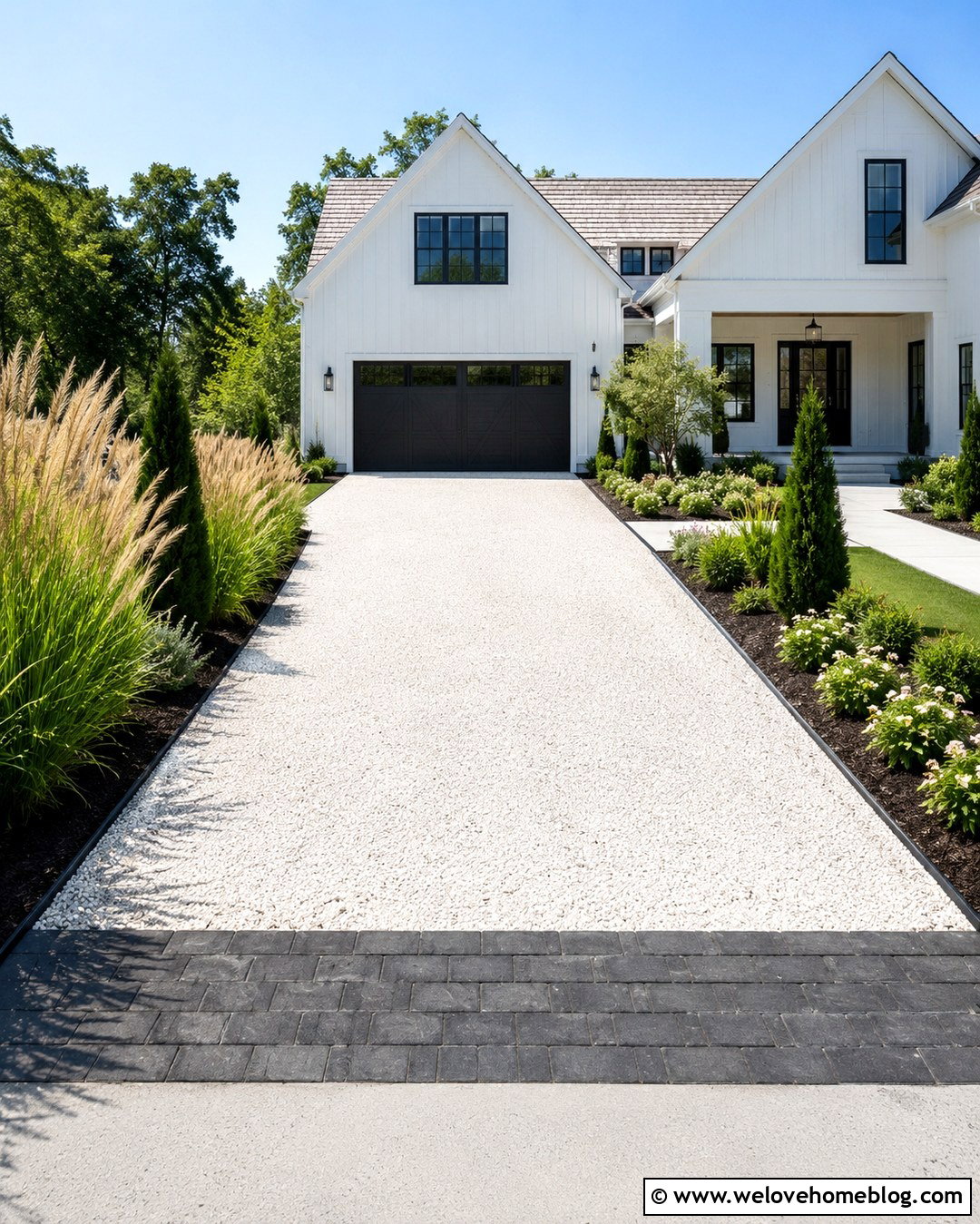 Modern Farmhouse Crushed Shell Driveway - 20 Crushed Shell Driveway Ideas