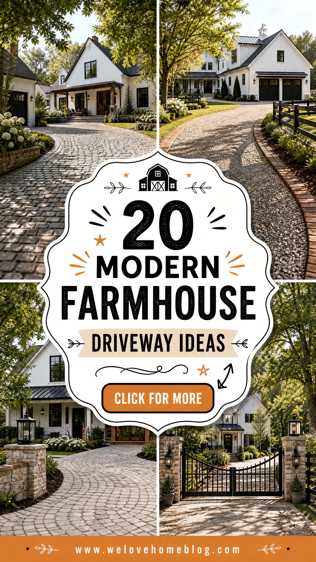 20 Modern Farmhouse Driveway Ideas for Welcoming Curb Appeal - 20 Modern Farmhouse Driveway Ideas for Welcoming Curb Appeal