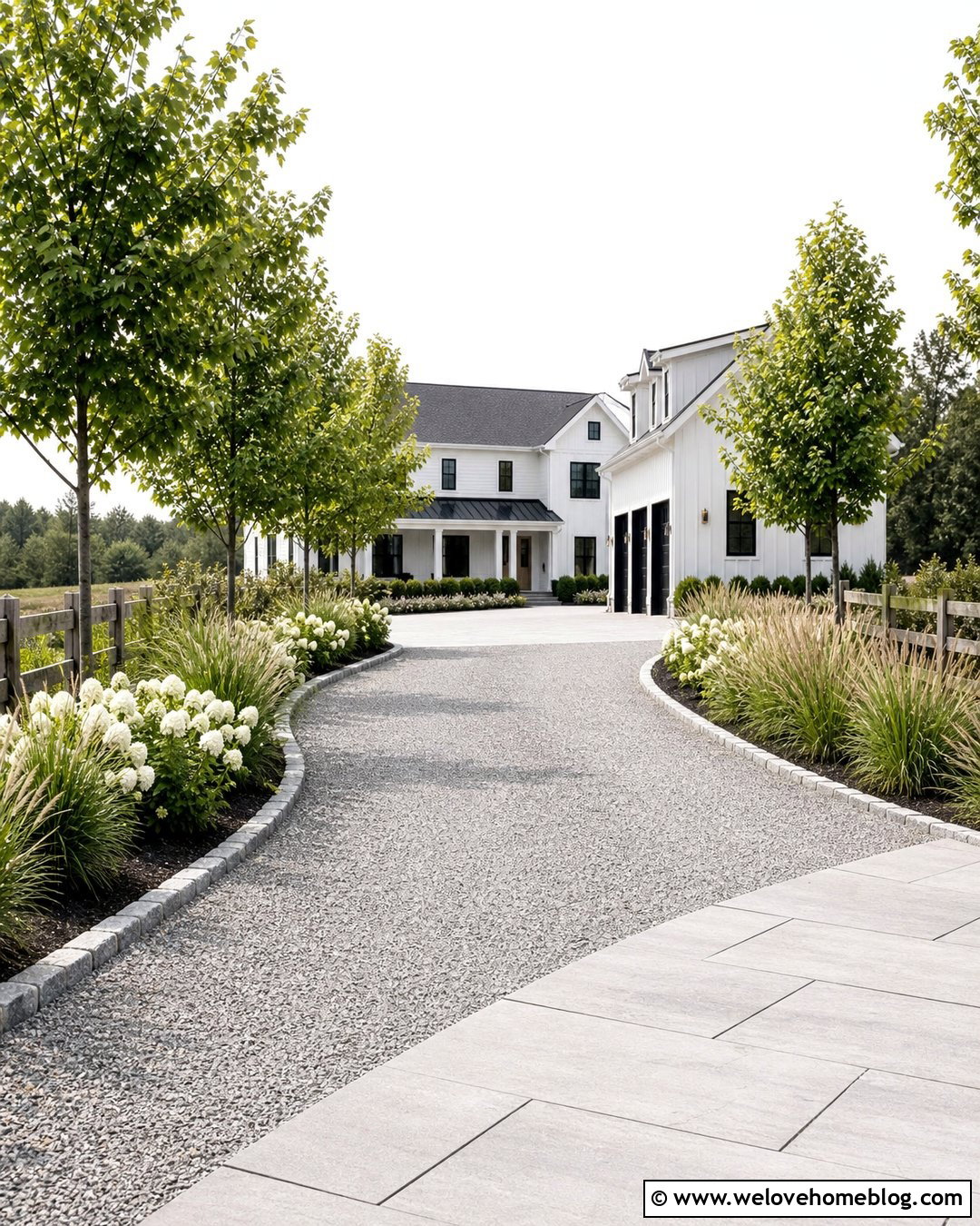 Modern Farmhouse Driveway - 45 modern driveway ideas