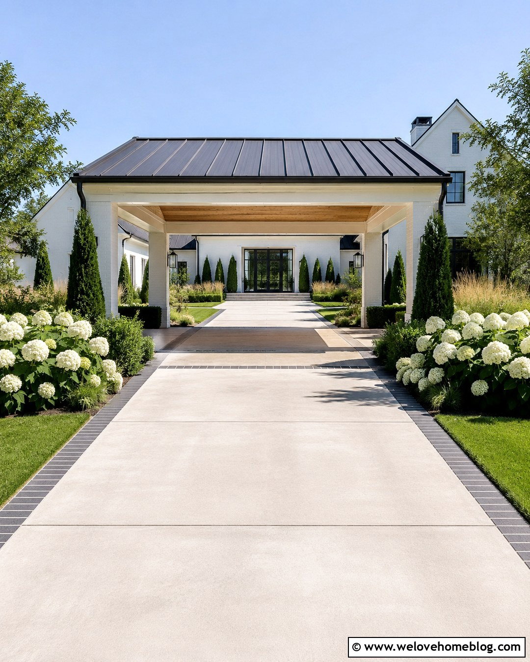 Modern Farmhouse Porte Cochere Driveway - 20 Porte Cochere Driveway Modern Ideas