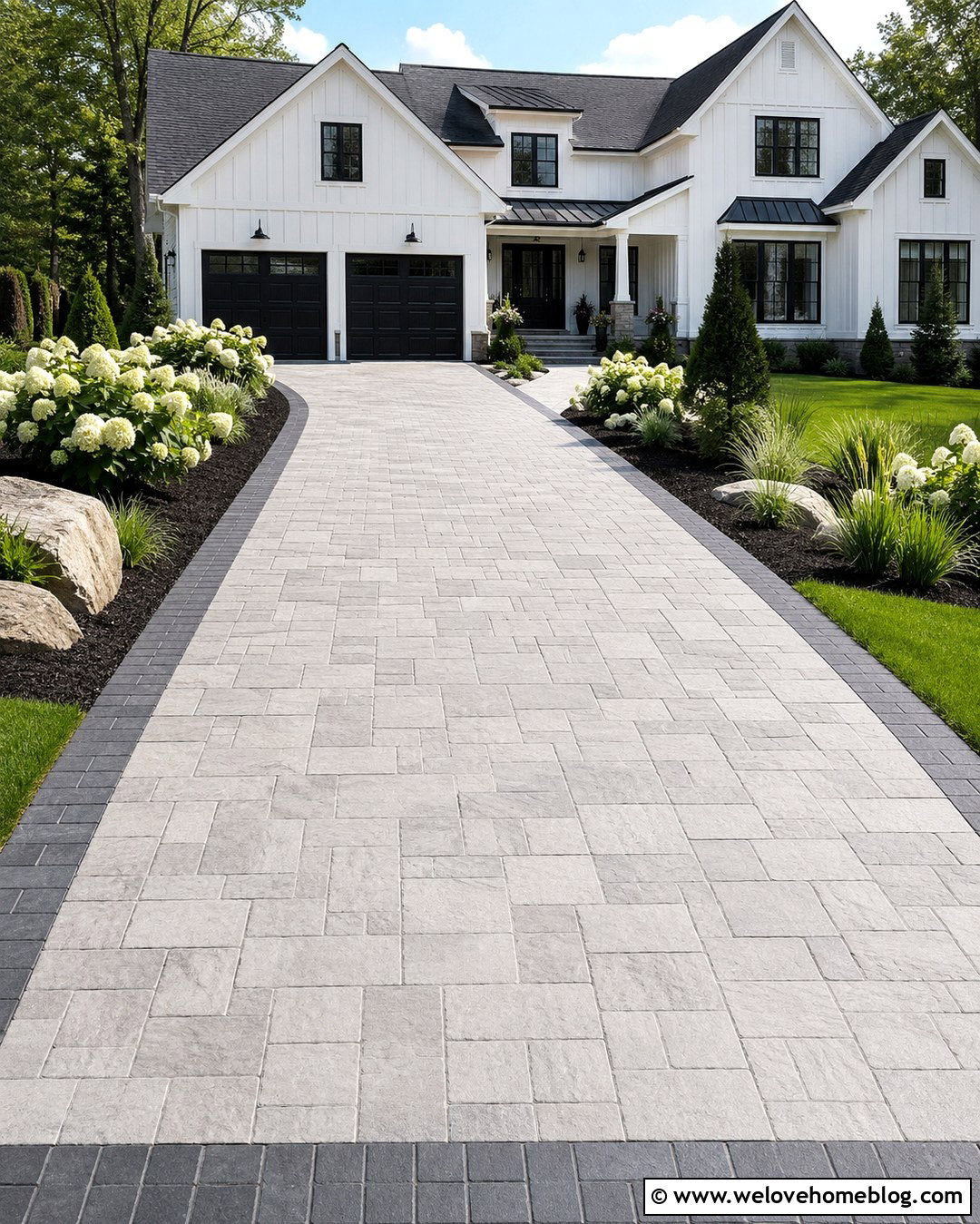 Modern Farmhouse Stamped Concrete Driveway - 20 modern stamped concrete driveway ideas