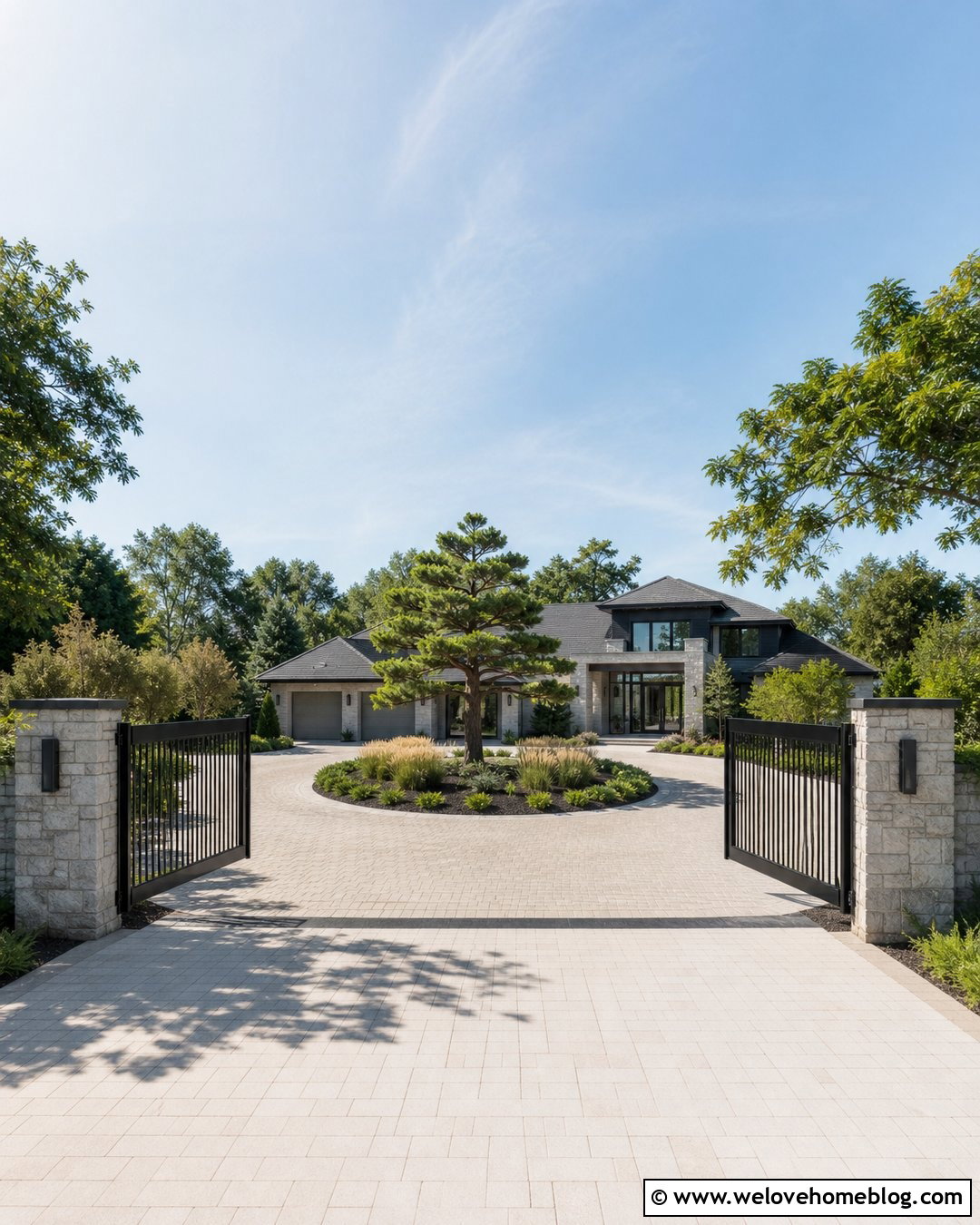 Modern Gate For Circular Driveway - 35 Modern Gates Driveway Ideas