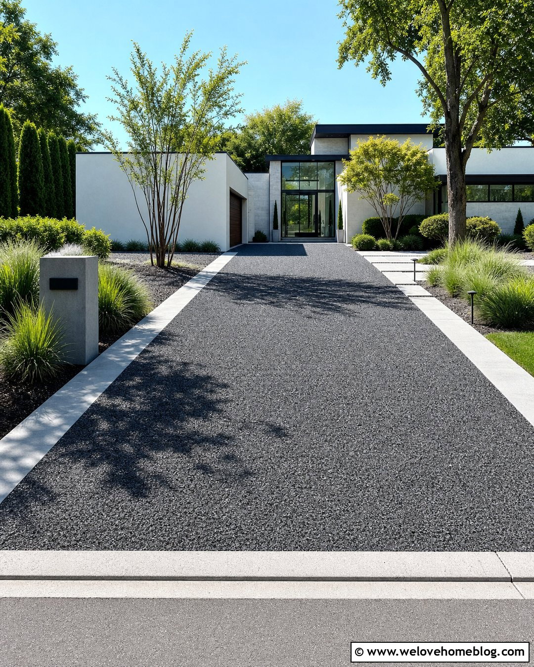 Modern Gravel Driveway With Concrete Border - 20 Gravel Driveway With Concrete Border Ideas