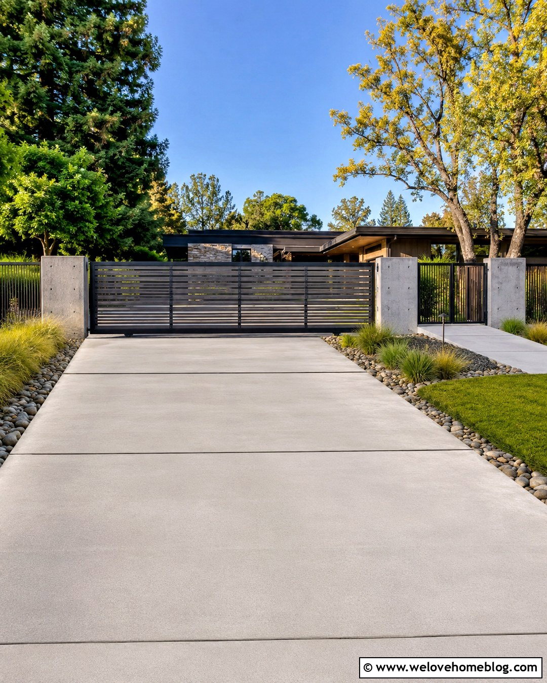Modern Horizontal RV Driveway Gate