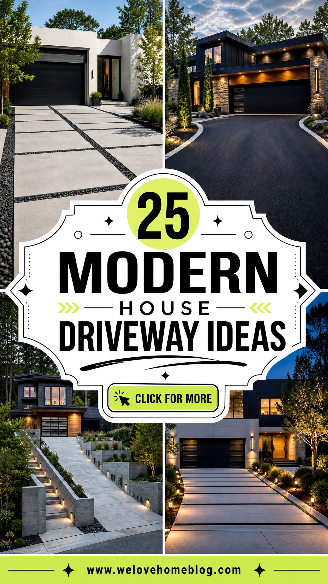 25 Modern House Driveway Ideas for Sleek Standout Curb Appeal - 25 Modern House Driveway Ideas for Sleek, Standout Curb Appeal