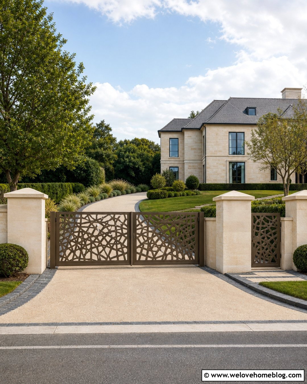 Modern Laser Cut Driveway Gate - 35 Modern Gates Driveway Ideas