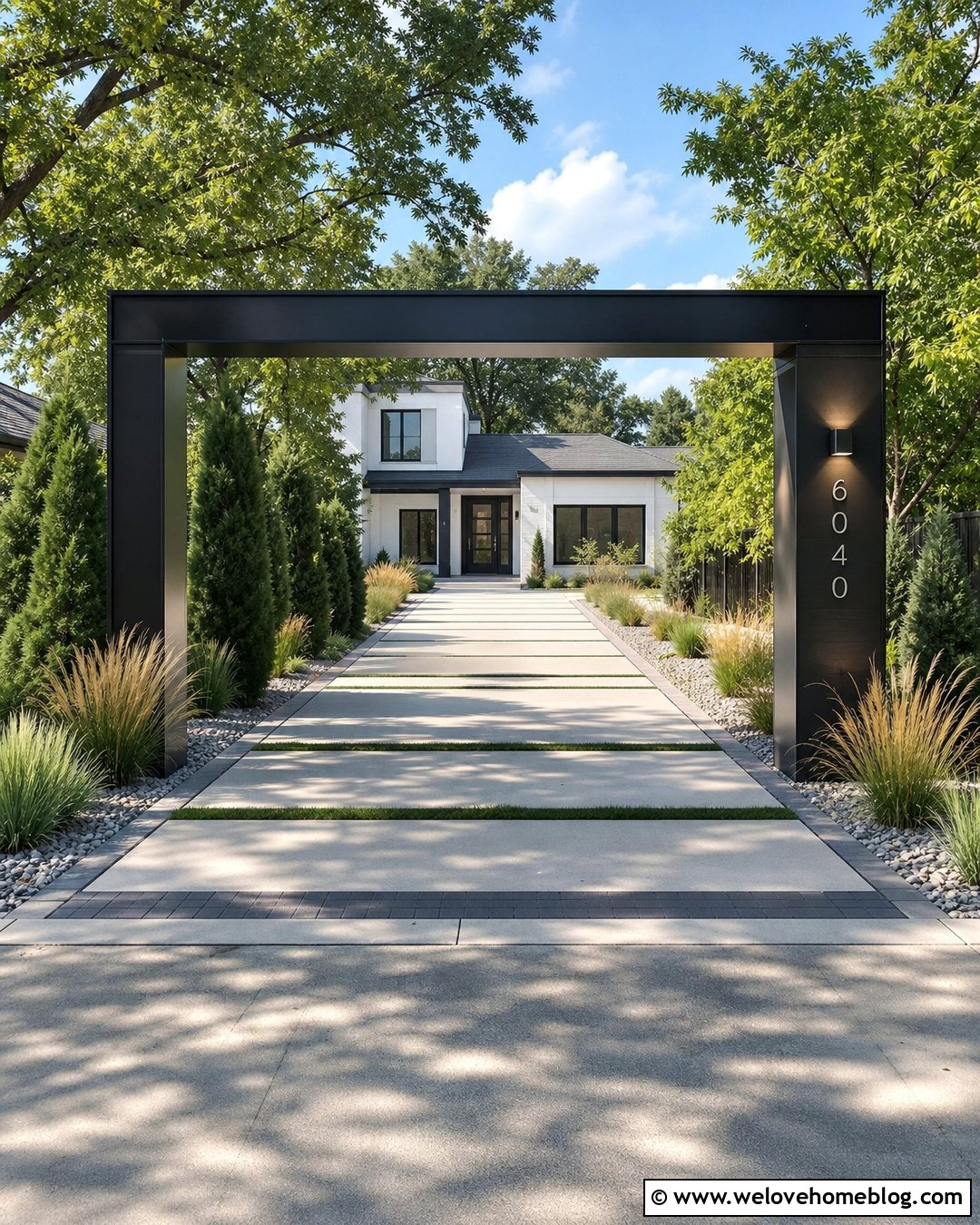 Modern Metal Driveway Entrance Archway - 20 driveway entrance archway ideas