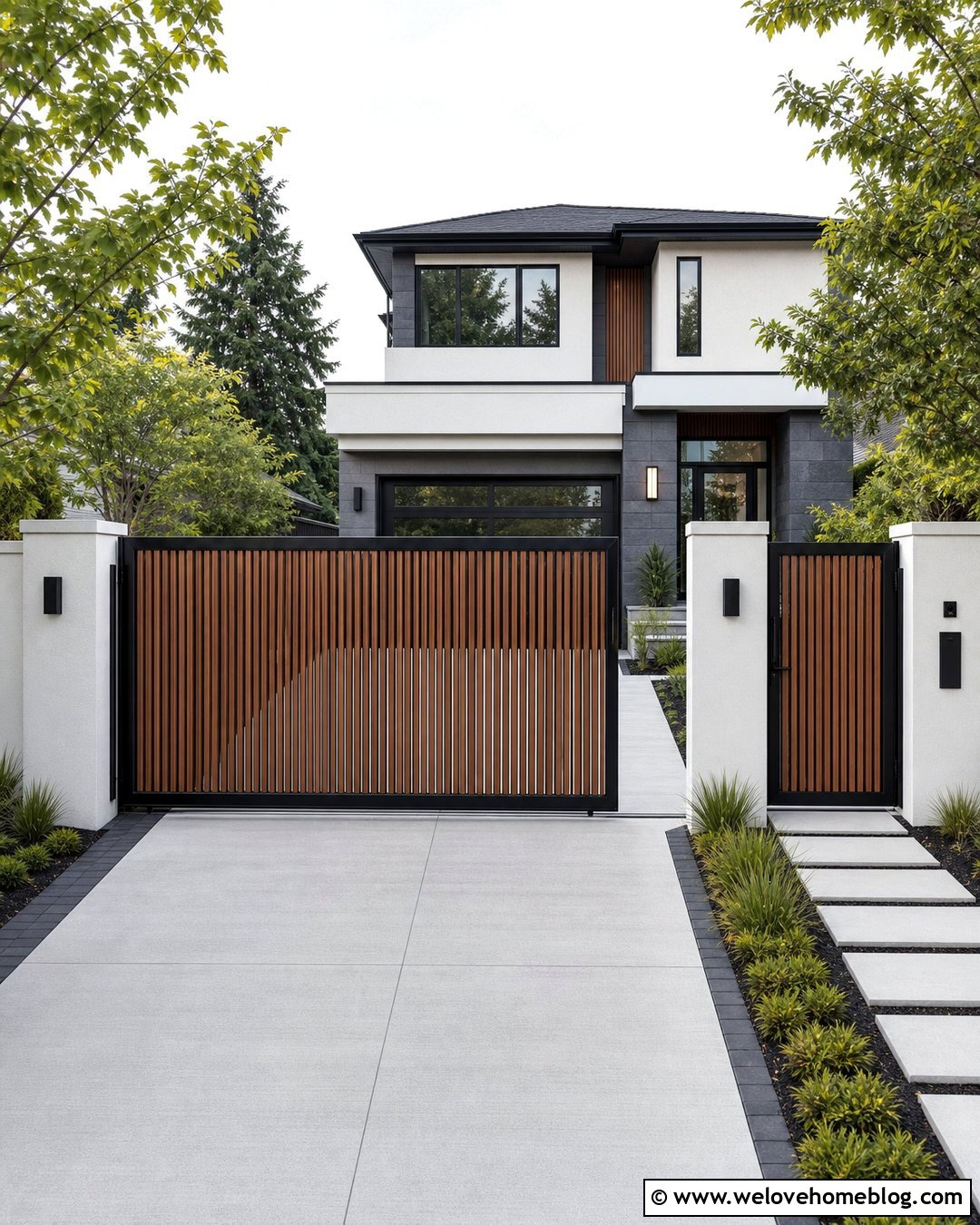 Modern Pedestrian And Driveway Gate - 20 Driveway Gates For Sale Ideas