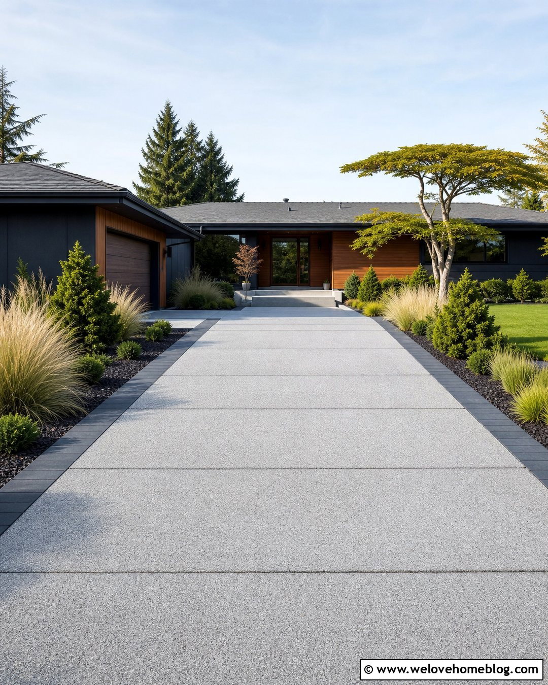 Modern Ranch Driveway - 45 modern driveway ideas