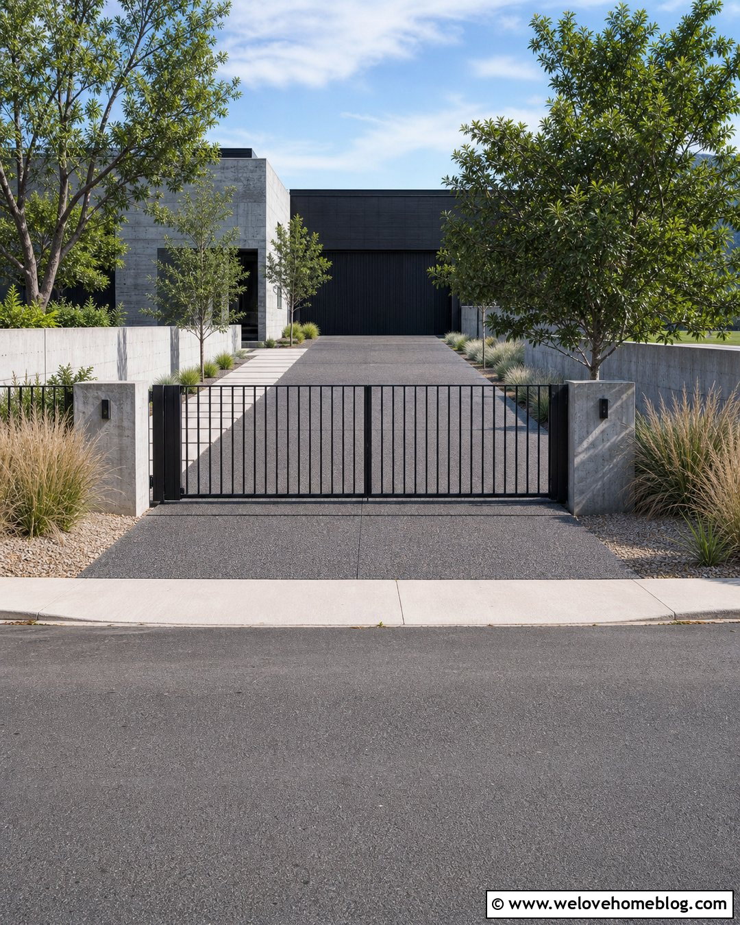 Modern Steel Driveway Gate - 35 Modern Gates Driveway Ideas