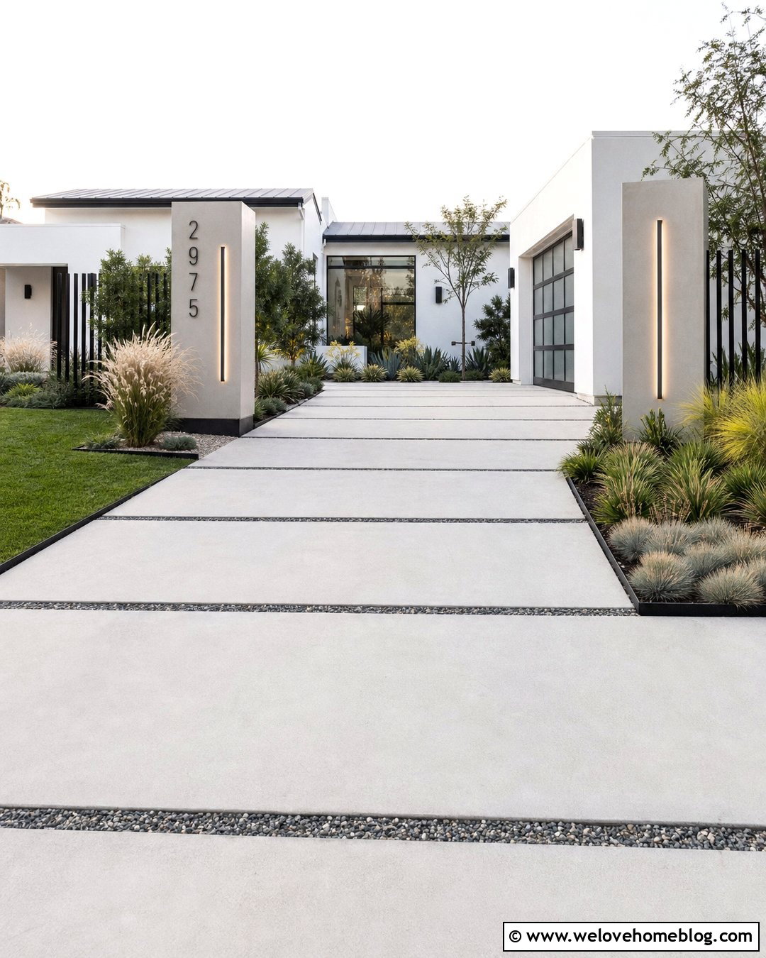 Modern Stucco Driveway Columns - 20 entry columns driveway ideas