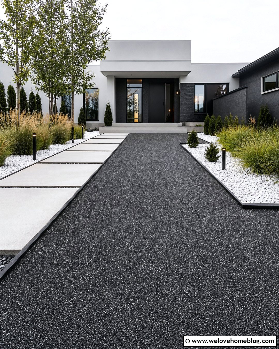 Modern Walkway From Driveway - 25 Walk Way To Front Door From Driveway Ideas