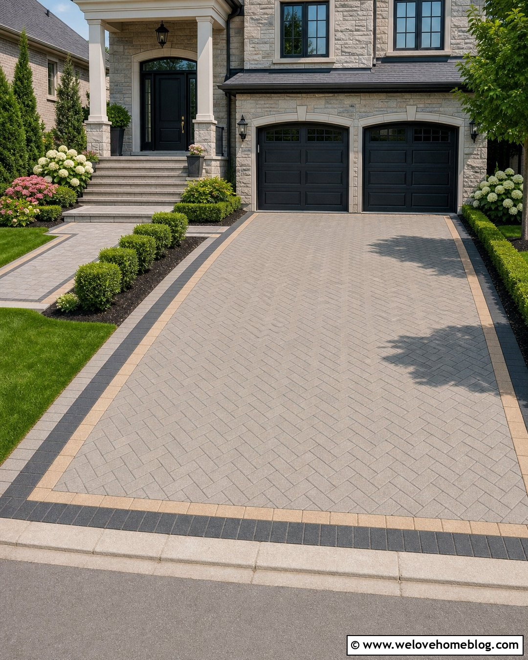 Monoblock Driveway With Double Border - 20 Monoblock Driveway Ideas