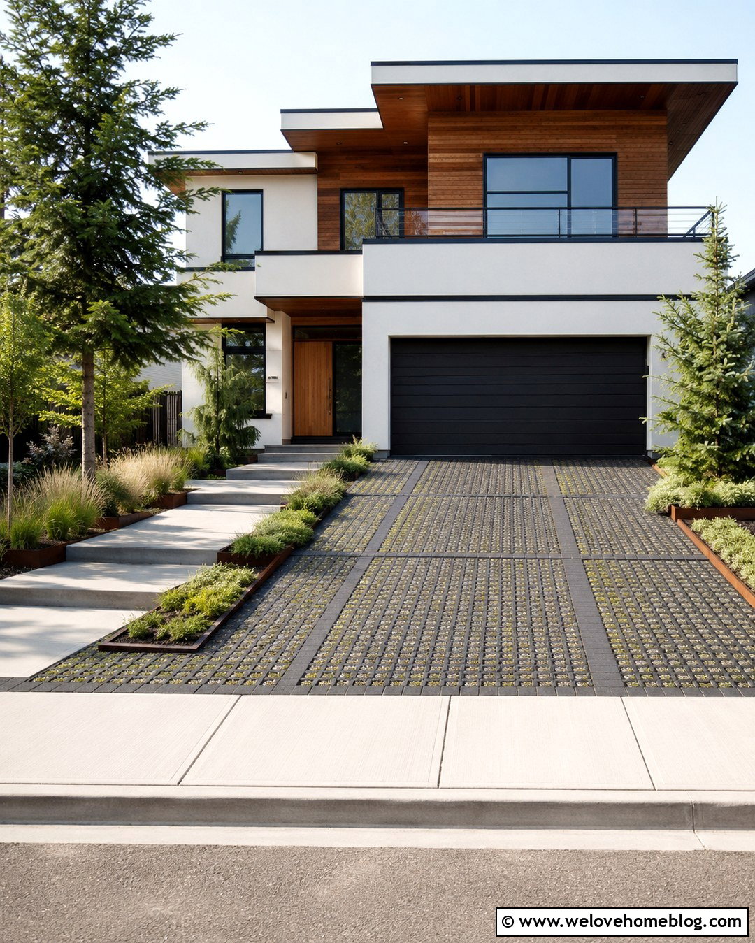 Moss Permeable Paver Driveway - 20 moss driveway ideas