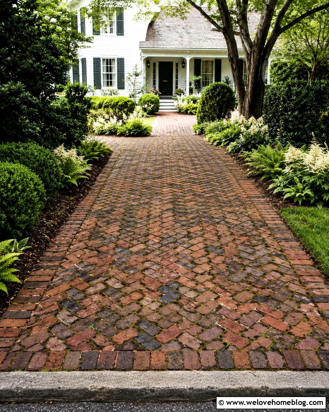 Moss Reclaimed Brick Driveway - 20 moss driveway ideas