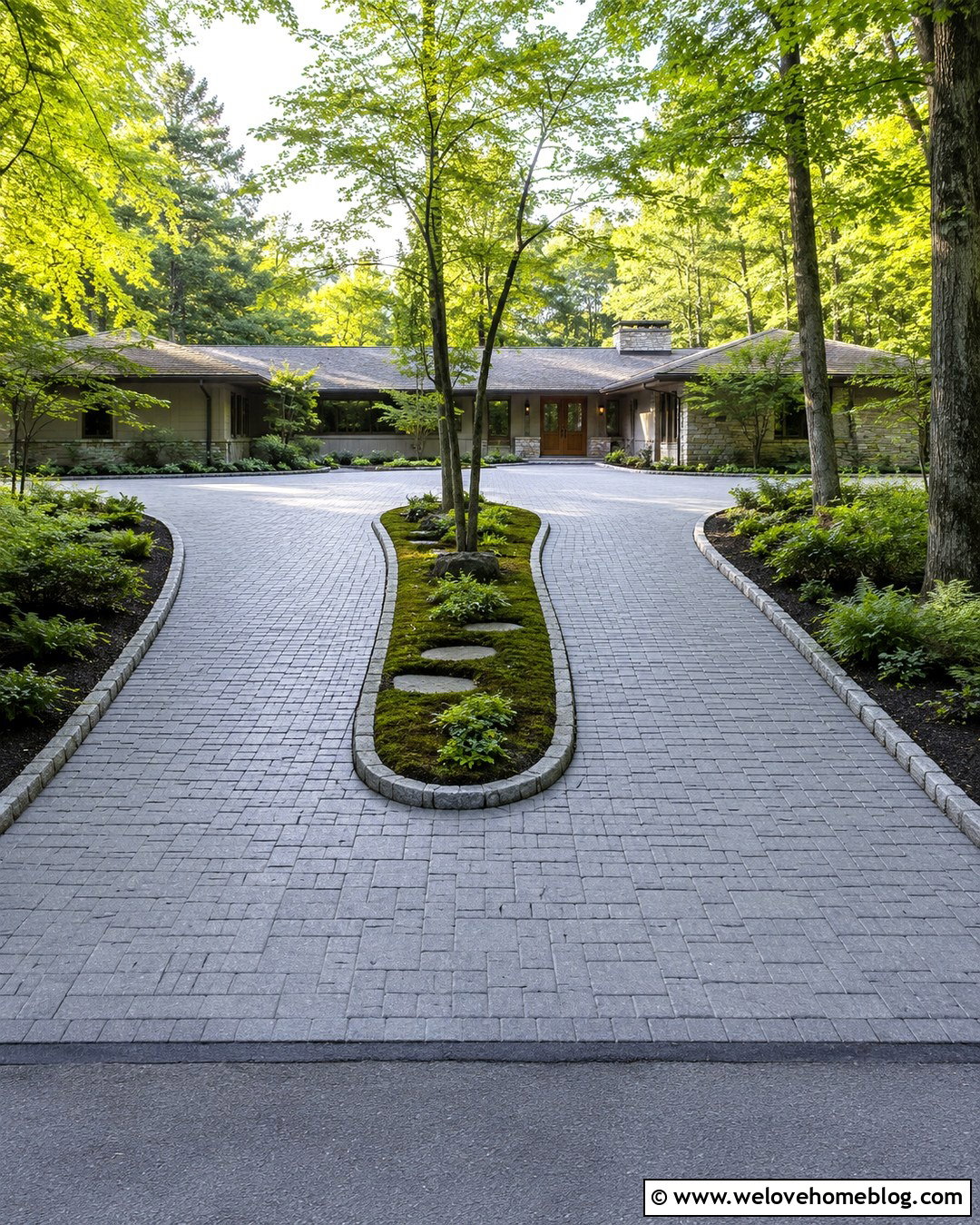 Moss Split Driveway - 20 moss driveway ideas
