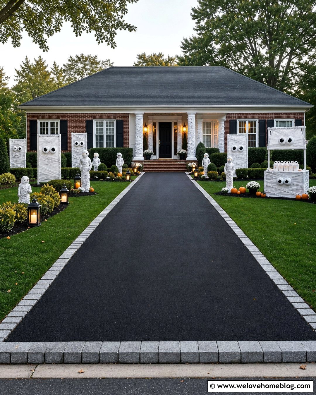 Mummy Wrapped Trick Or Treat Driveway - 25 Trick Or Treat Driveway Ideas