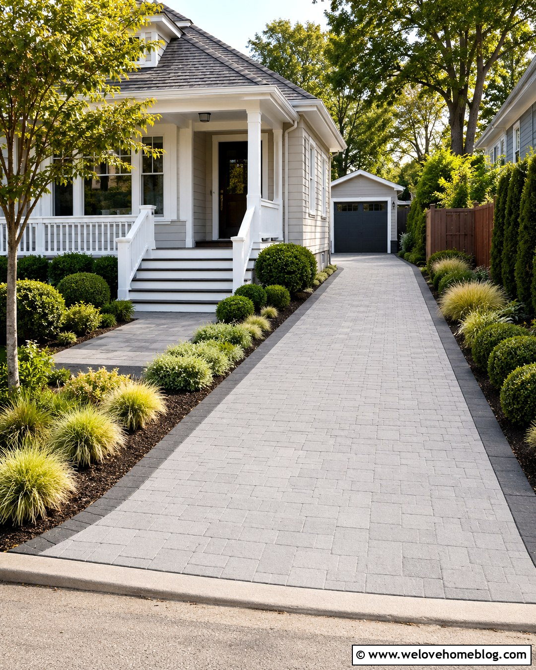 Narrow Cambridge Cobblestone Driveway - 20 cambridge cobblestone driveway ideas