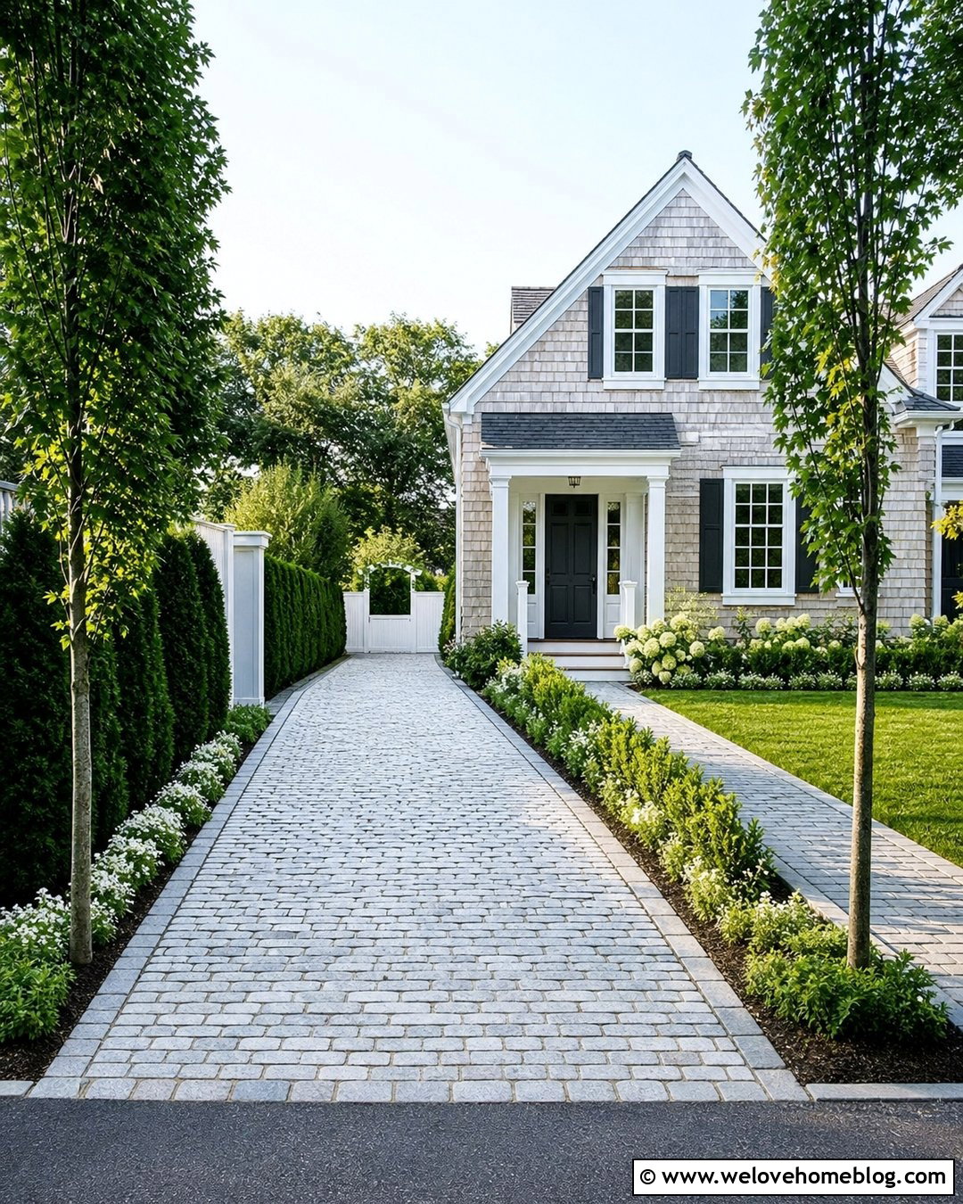 Narrow Cobbled Driveway - 35 Cobbled Driveway Ideas