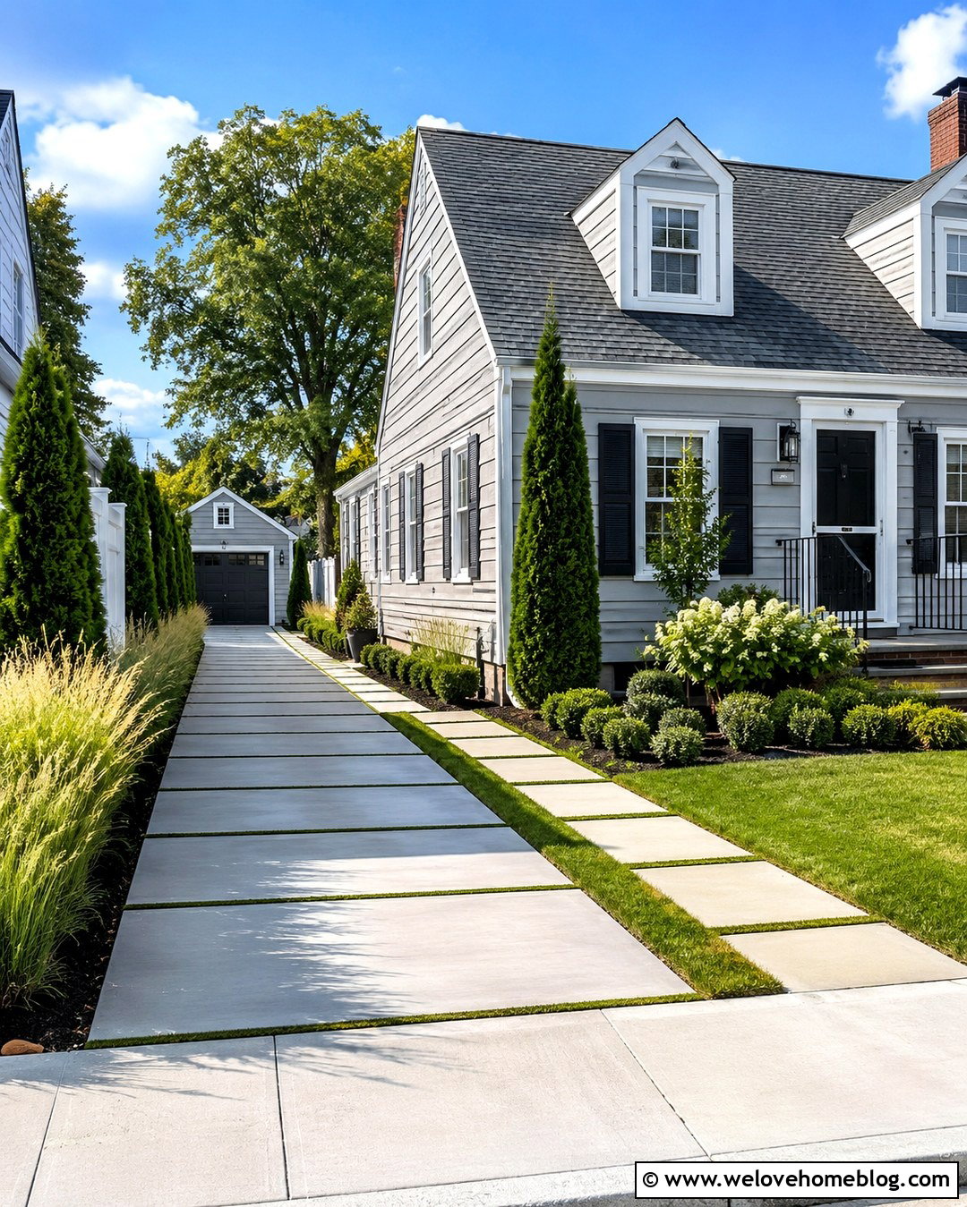 Narrow Concrete And Turf Driveway - 20 Concrete And Turf Driveway Ideas