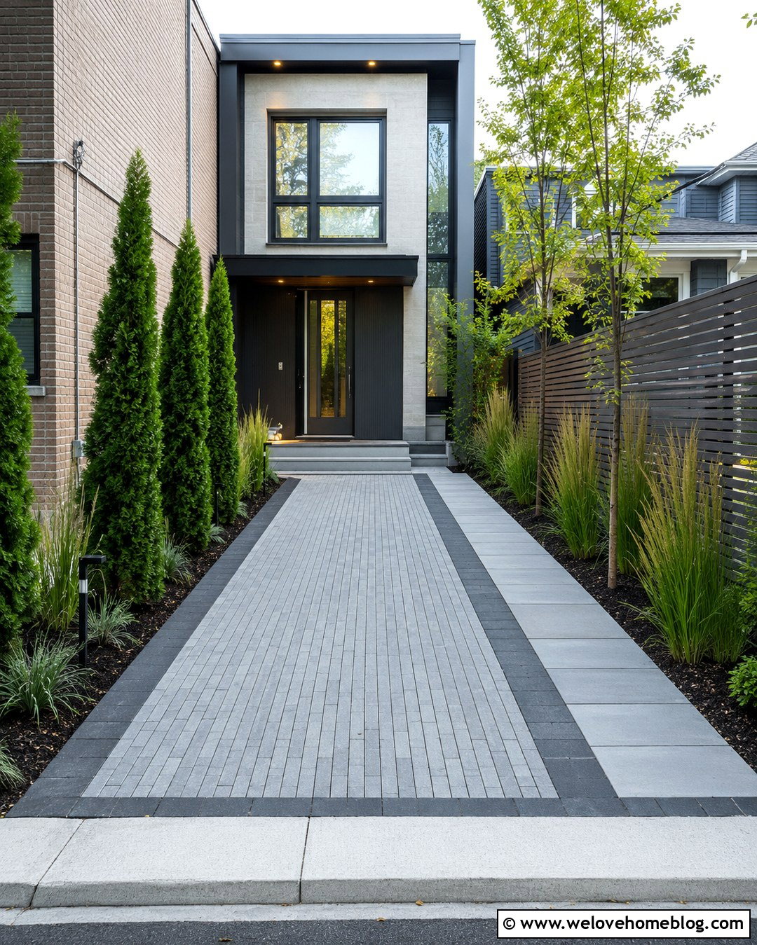 20 Front Yard Driveways Concrete Pavers Ideas to Explore