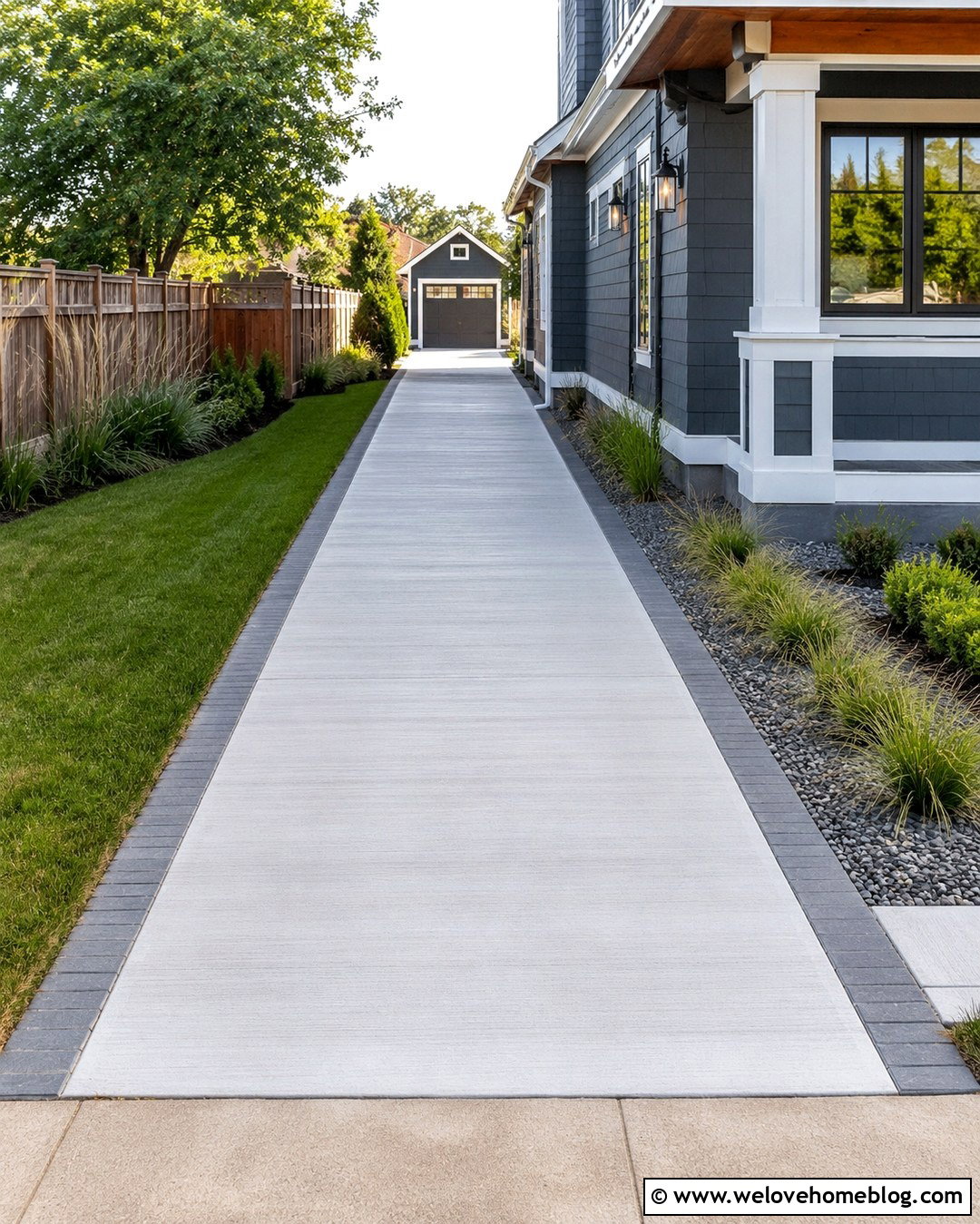 Narrow Concrete Side Driveway - 20 Side Of House Driveway Ideas
