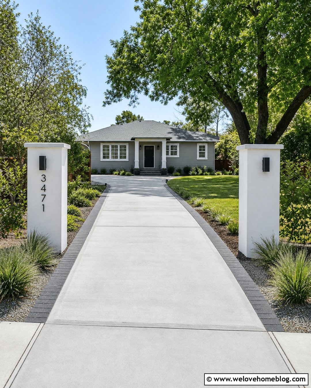 Narrow Driveway Entry Columns - 20 entry columns driveway ideas