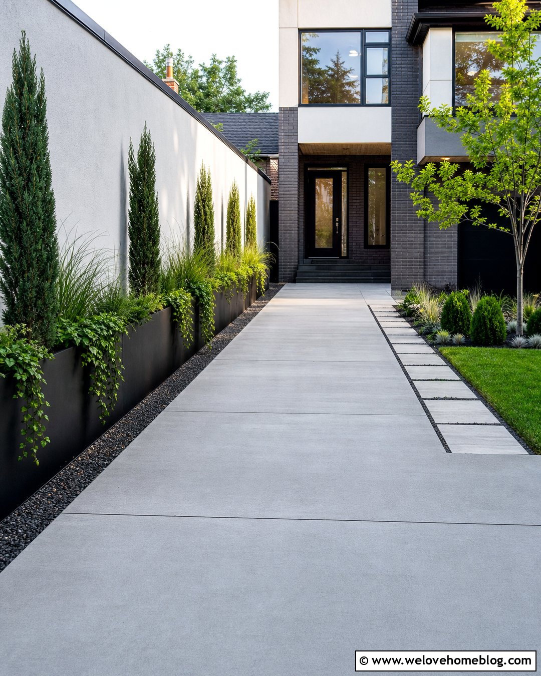 Narrow Driveway Planter Boxes - 30 driveway planter ideas