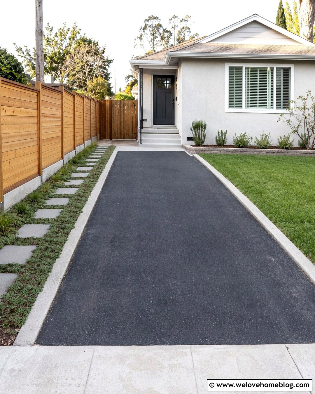 Narrow Driveway Strip With Ground Cover - 20 driveway strip landscaping ideas