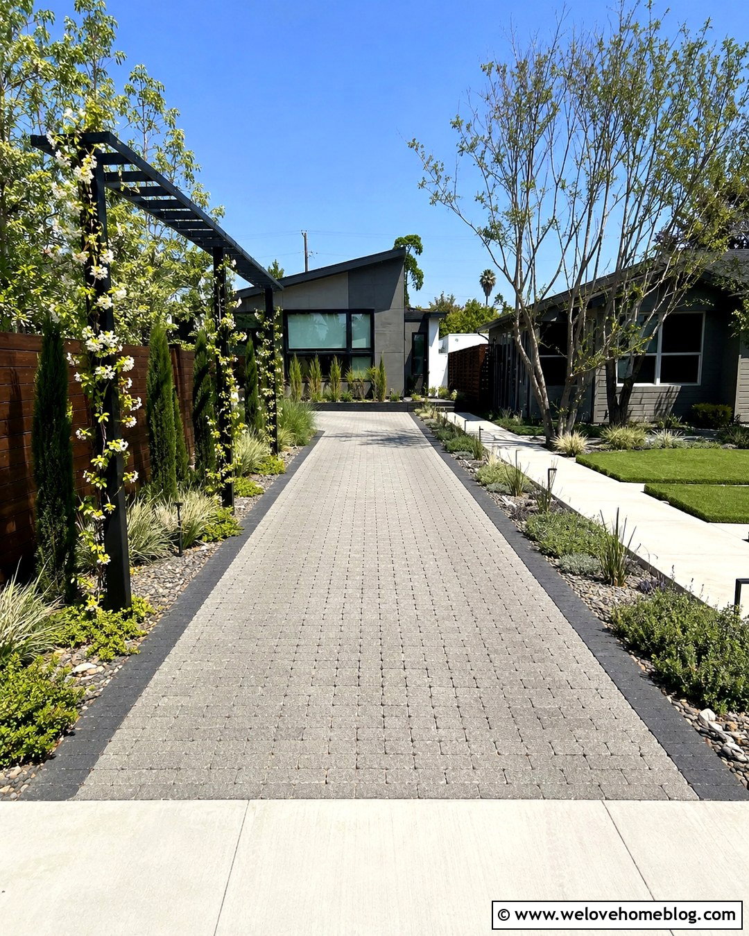 Narrow Driveway Trellis - 20 Driveway Trellis Ideas