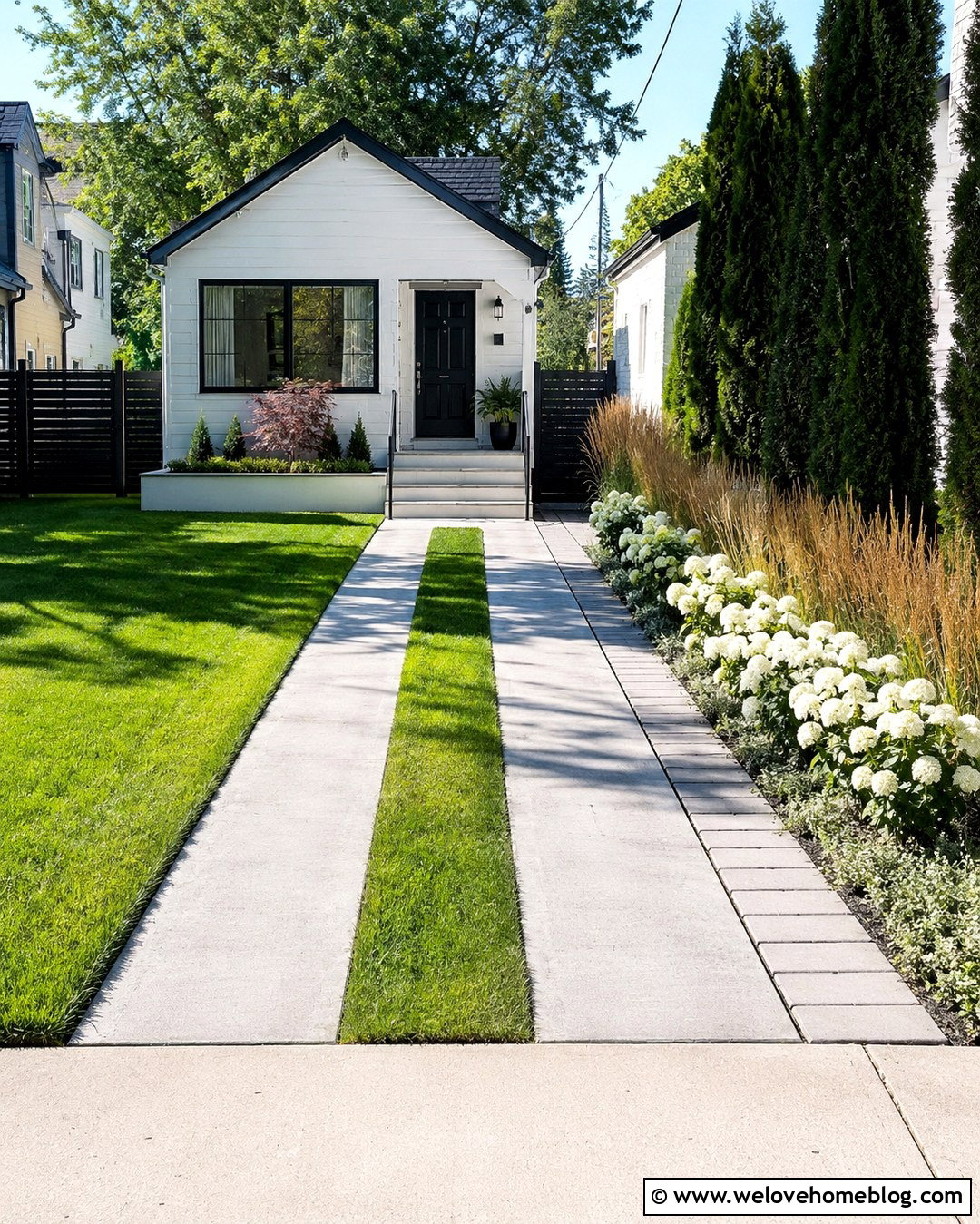 Narrow Driveway With Dwarf Hydrangeas - 20 Driveway Lined With Hydrangeas Ideas