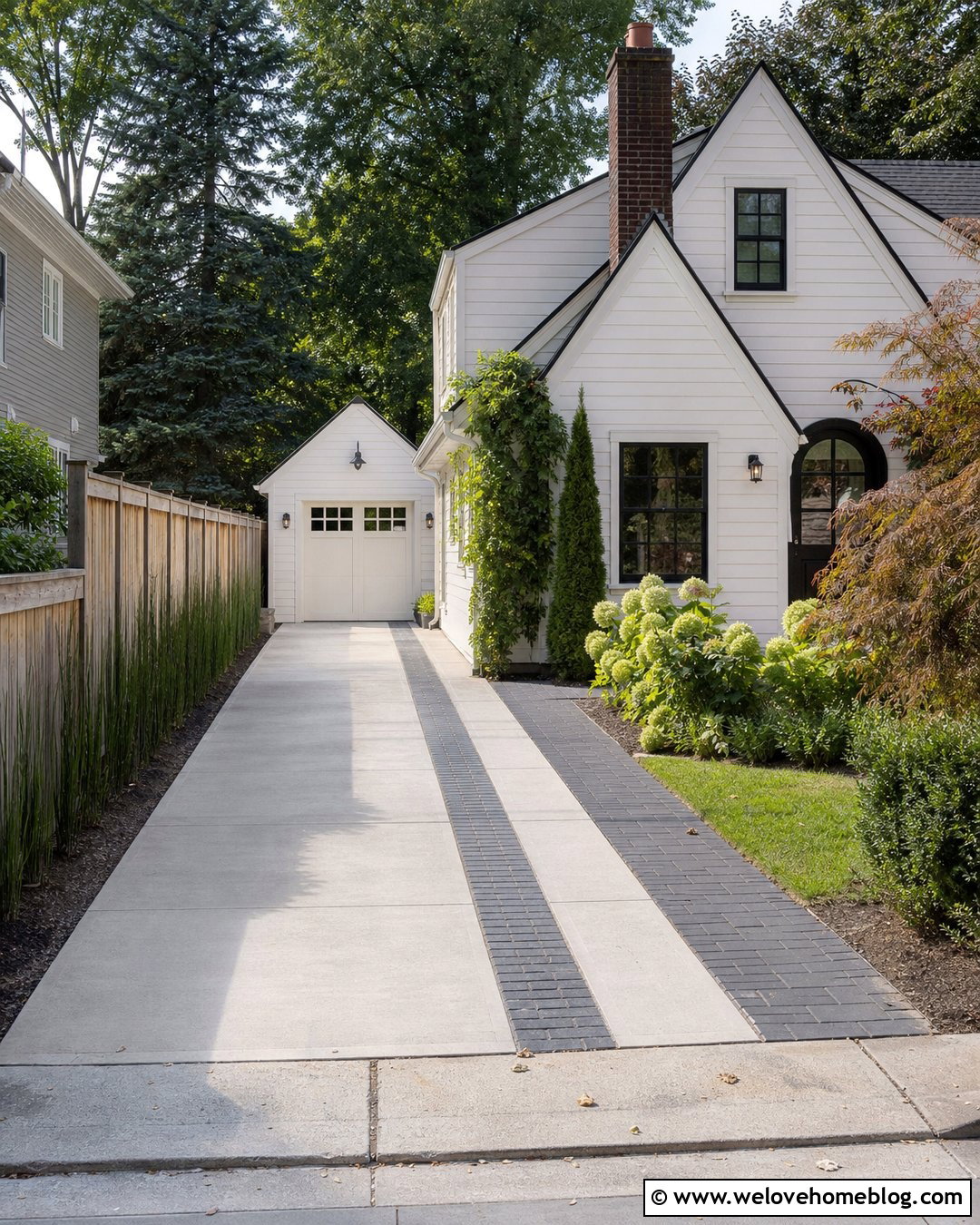 Narrow Driveway With Single Car Garage - 20 Garage And Driveway Ideas