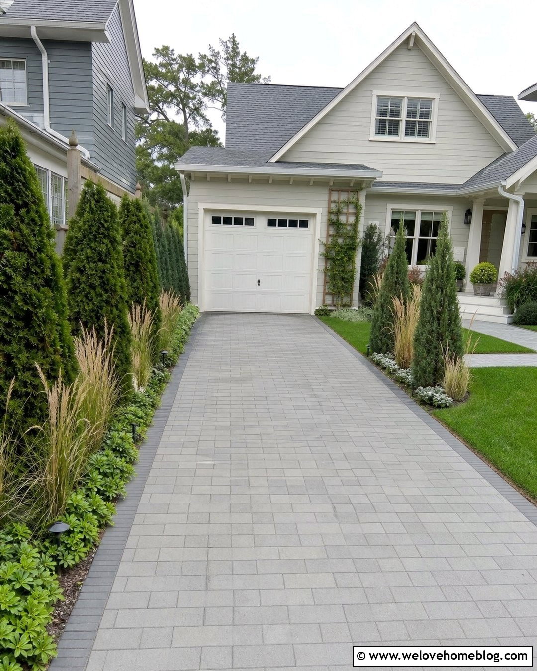 Narrow Driveway With Vertical Garden Landscaping - 25 landscaping by driveway ideas