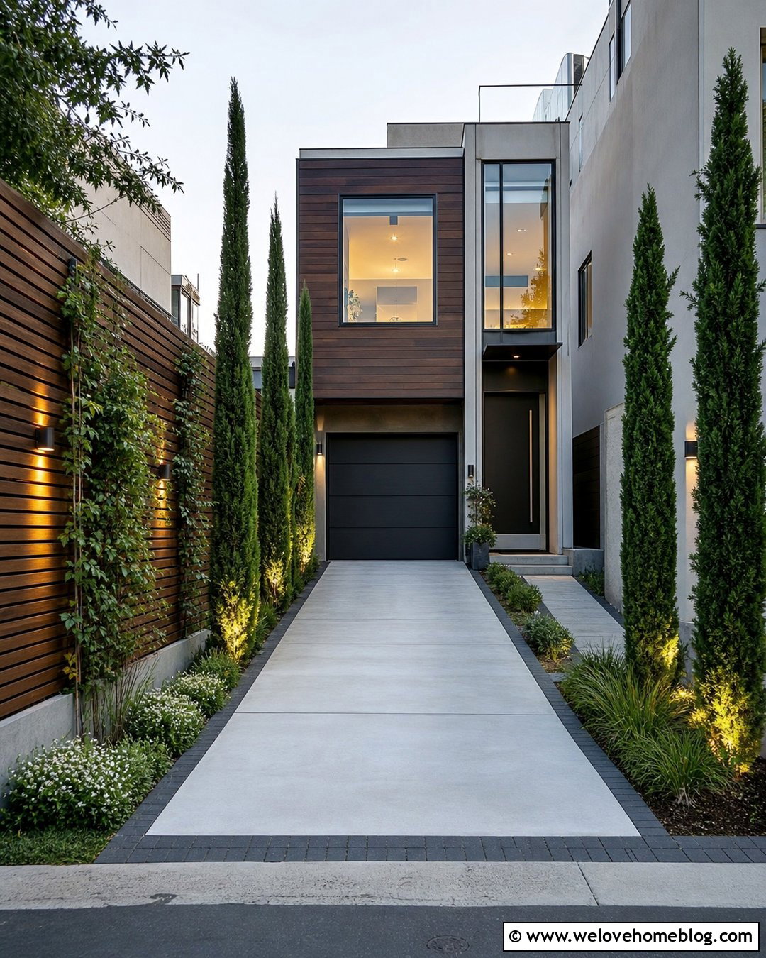Narrow Driveway With Vertical Landscaping - 25 landscaping around driveway ideas