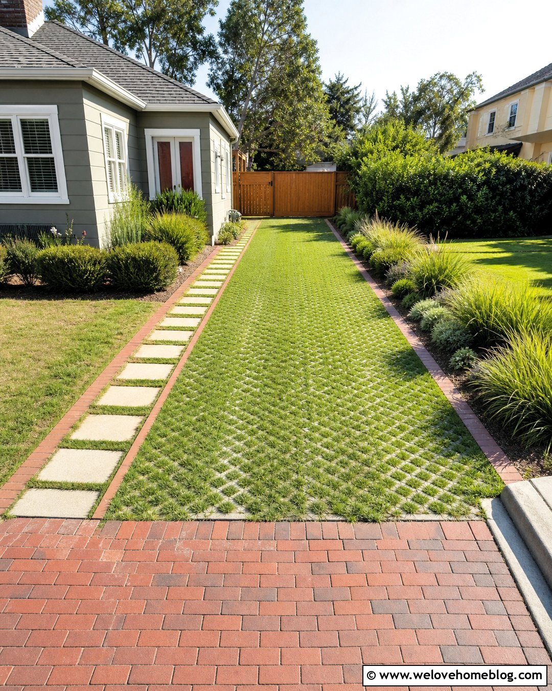 Narrow Grass Driveway For A Small Yard - 20 drivable grass driveways ideas