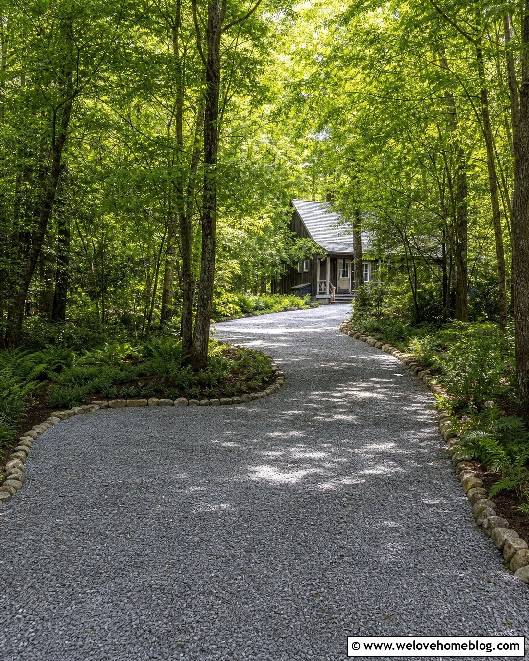 Narrow Gravel Driveway With A Woodland Pullout - 20 driveway through the woods ideas