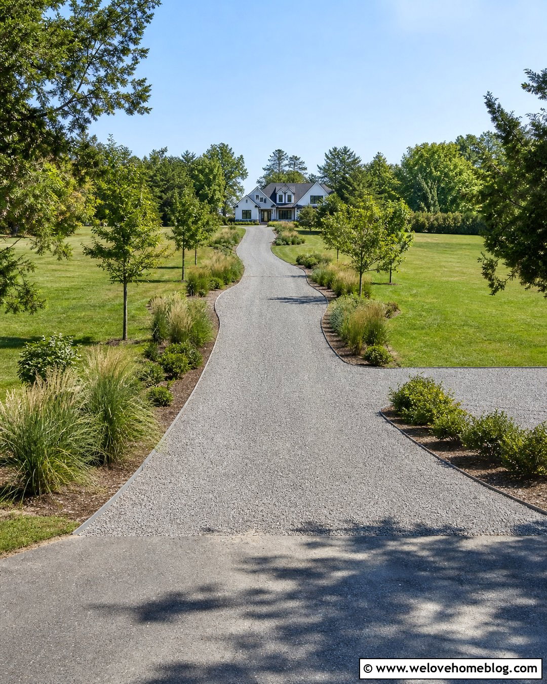 Narrow Long Gravel Driveway With Passing Bay - 25 long gravel driveway ideas