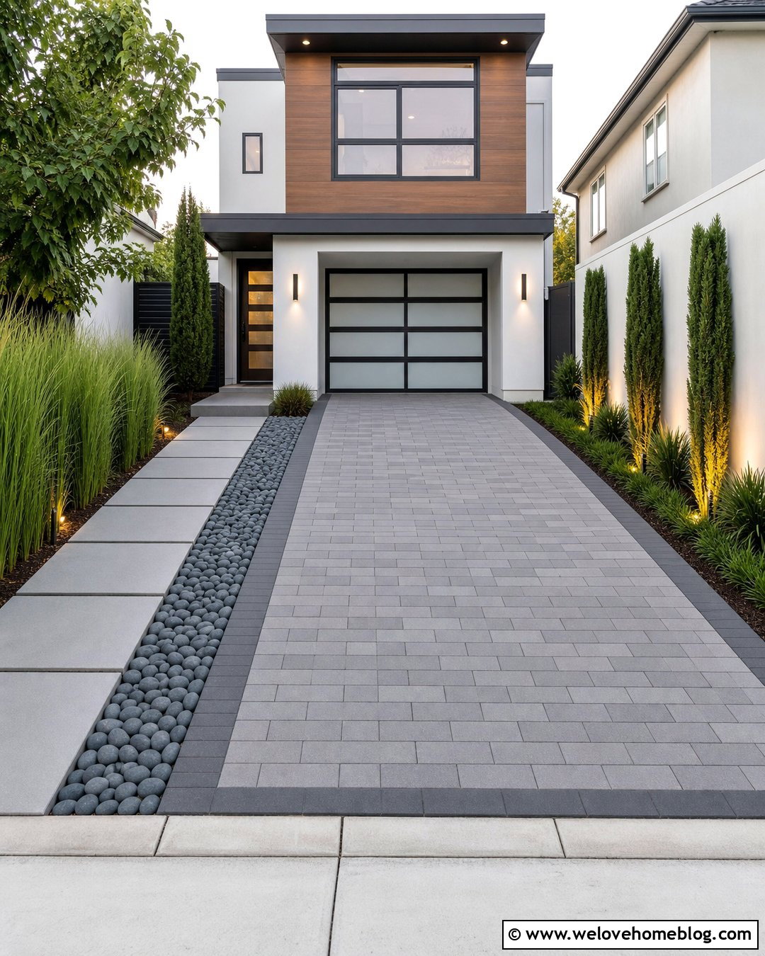 Narrow Modern Driveway - 45 modern driveway ideas