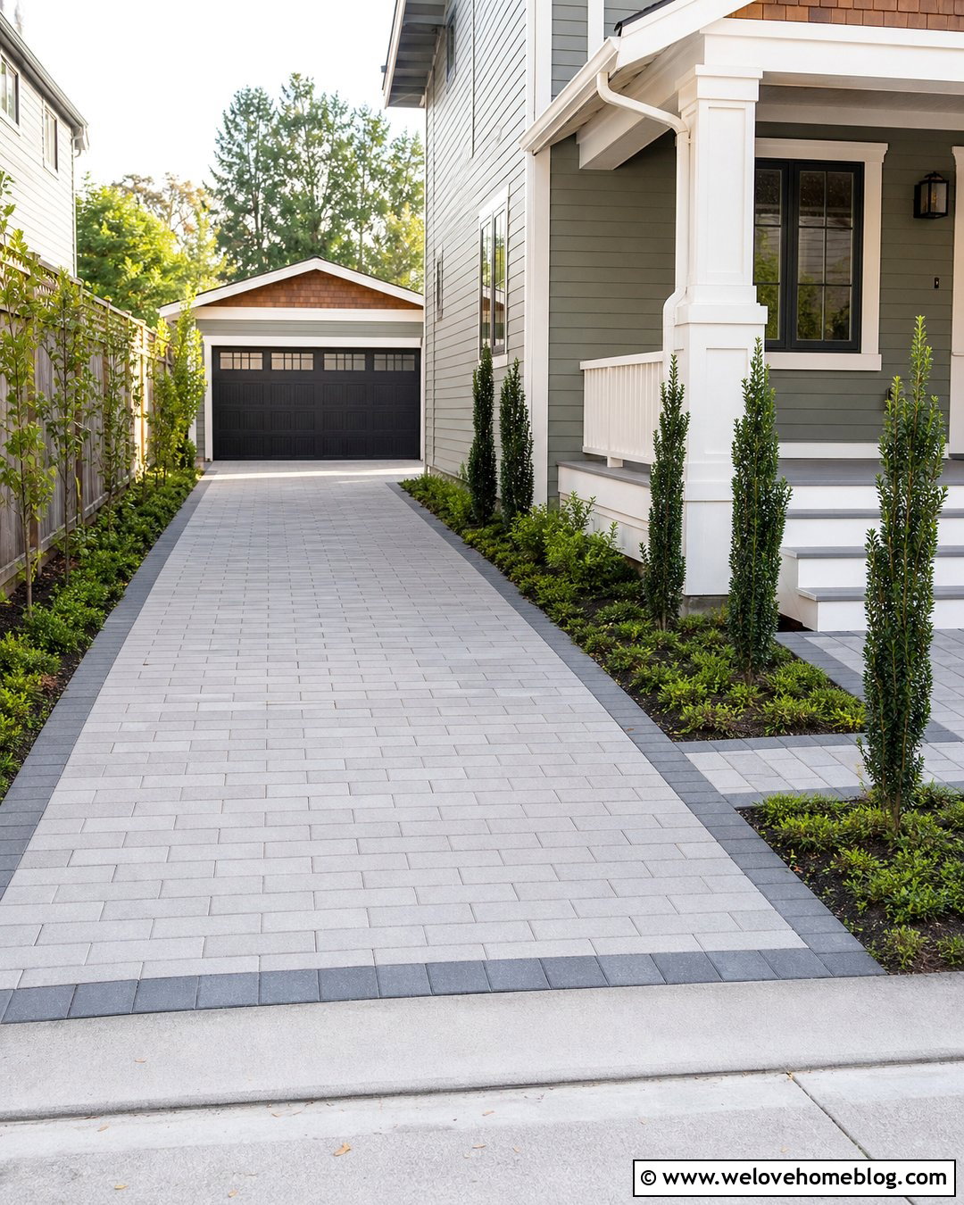 Narrow Paver Driveway - 40 driveway pavers ideas