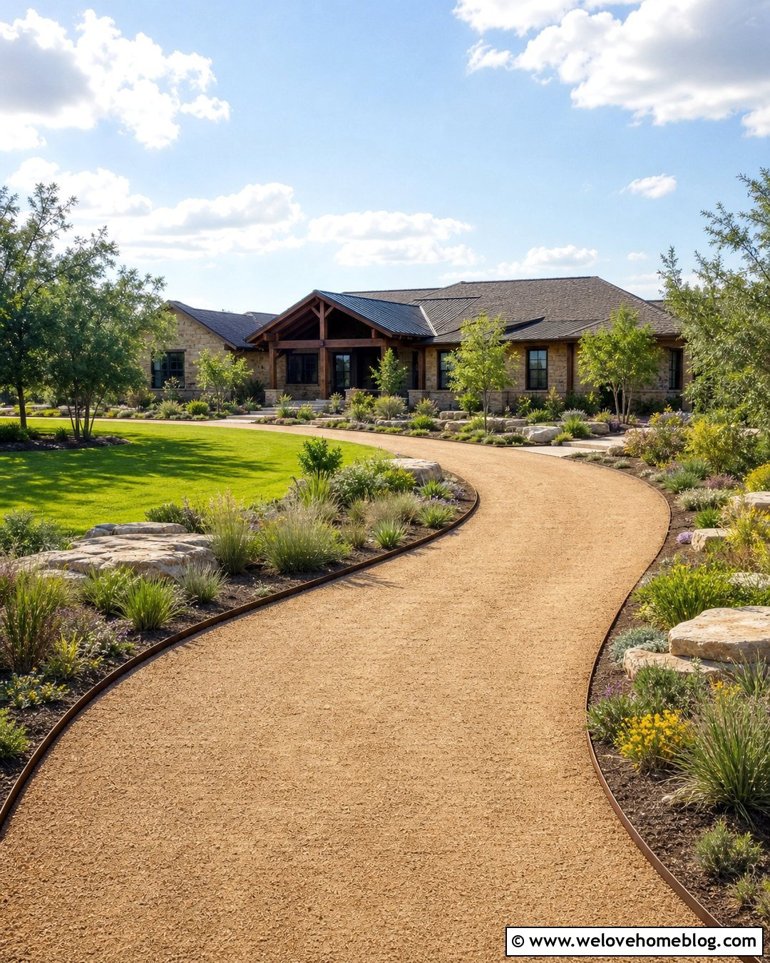 Native Flower Driveway Planting - 35 Driveway Planting Ideas